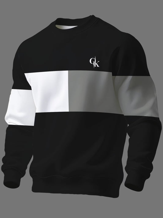 Men’s Colour-Block Crew Neck Sweatshirt