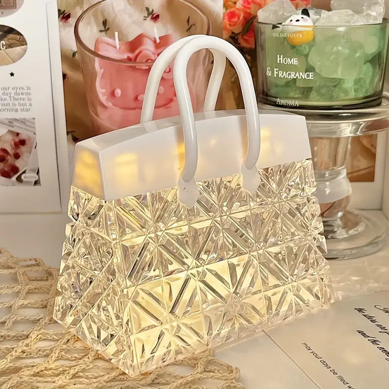 Crystal-Effect LED Table Lamp & Bedside Night Light