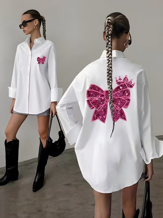 Top, Shirt, Fashion Women's Wear, bow print