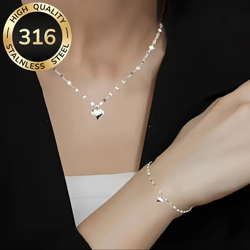 2pcs Elegant Hypoallergenic 316 Stainless Steel