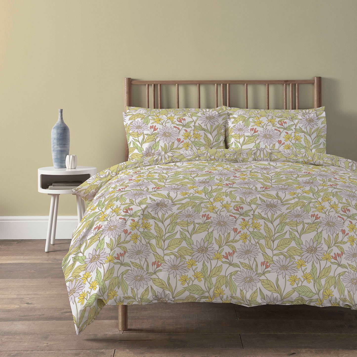 Elinor Lilac Duvet Cover Set Super Soft Floral Printed Bedding