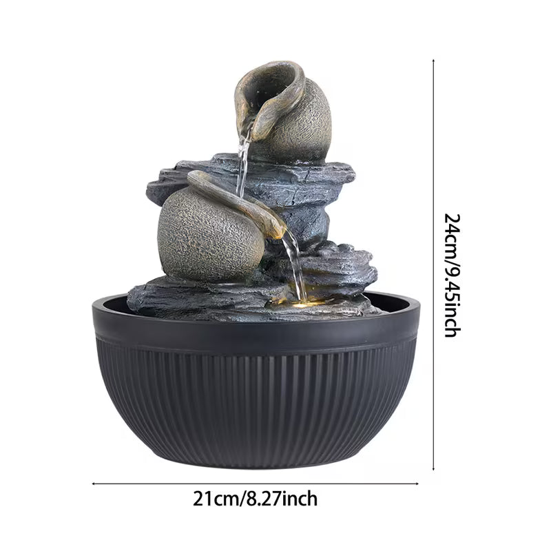 Indoor and Outdoor Alpine Flowing Water Fountain Ornaments