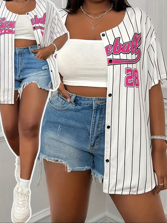 Plus Size, Fashion - Forward - Themed Shirt