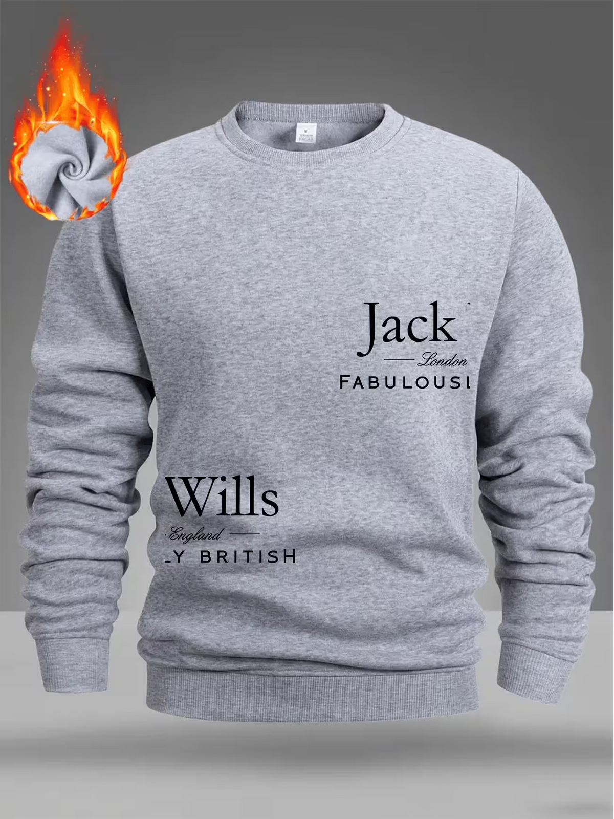 Men’s Lined Fleece Crewneck Sweatshirt