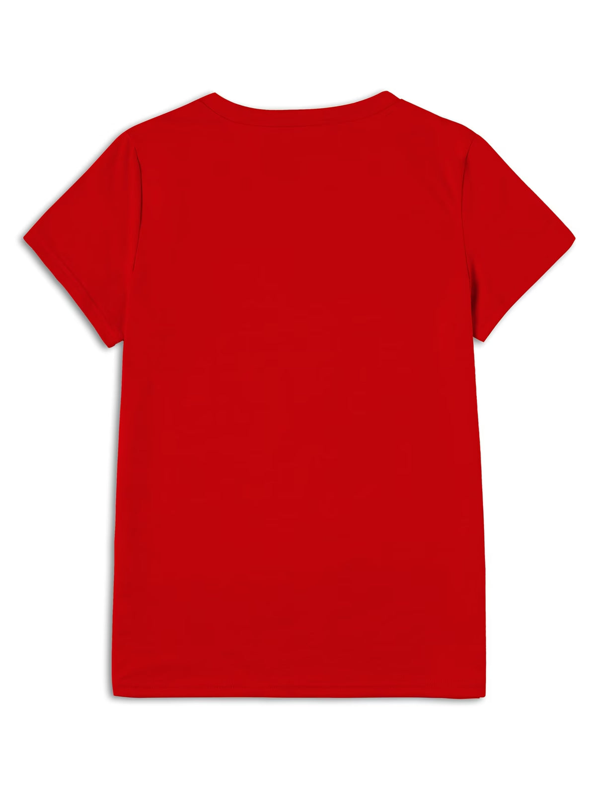 Women’s Red Christmas Slogan & Wine Glass Print T-Shirt