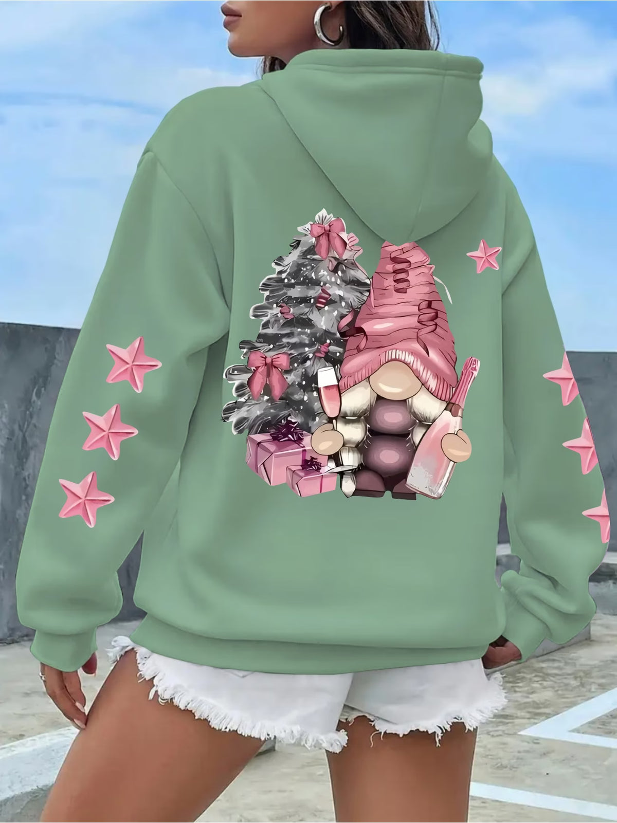 Women's Christmas Santa Pattern Printed Sweatshirt
