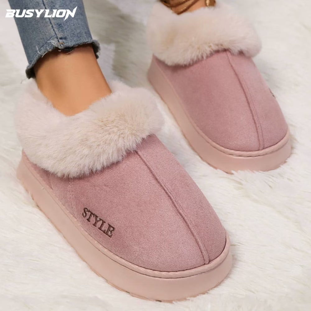 Women's Insulated Thermal Slippers with Trim