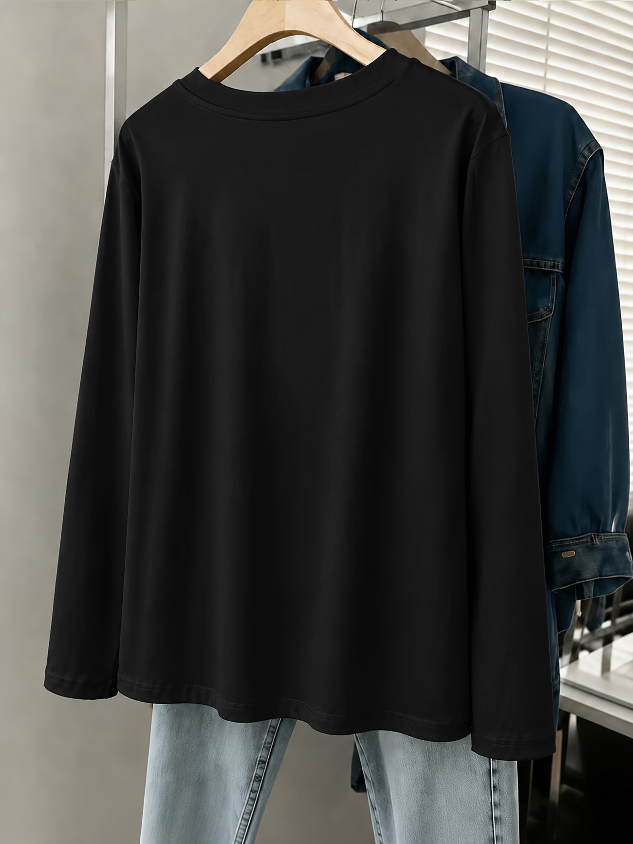 Women's 'Have a Nice Day' Floral Print Round Neck Long Sleeve T-Shirt