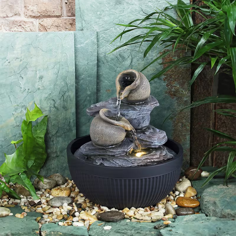 Indoor and Outdoor Alpine Flowing Water Fountain Ornaments