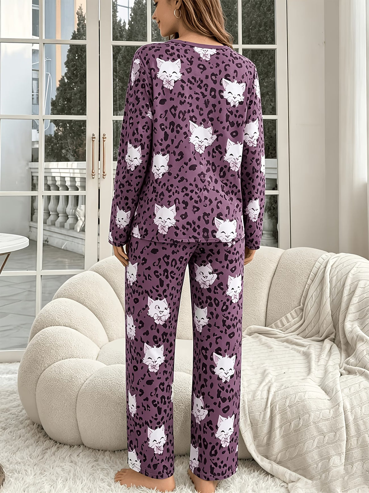 Women's Purple Long Sleeve Pyjama Set