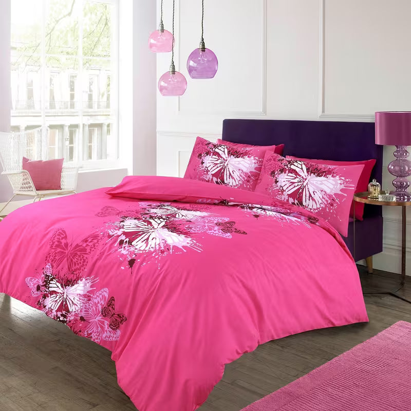 Butterflies Printed Luxurious Modern Style Duvet Cover Sets