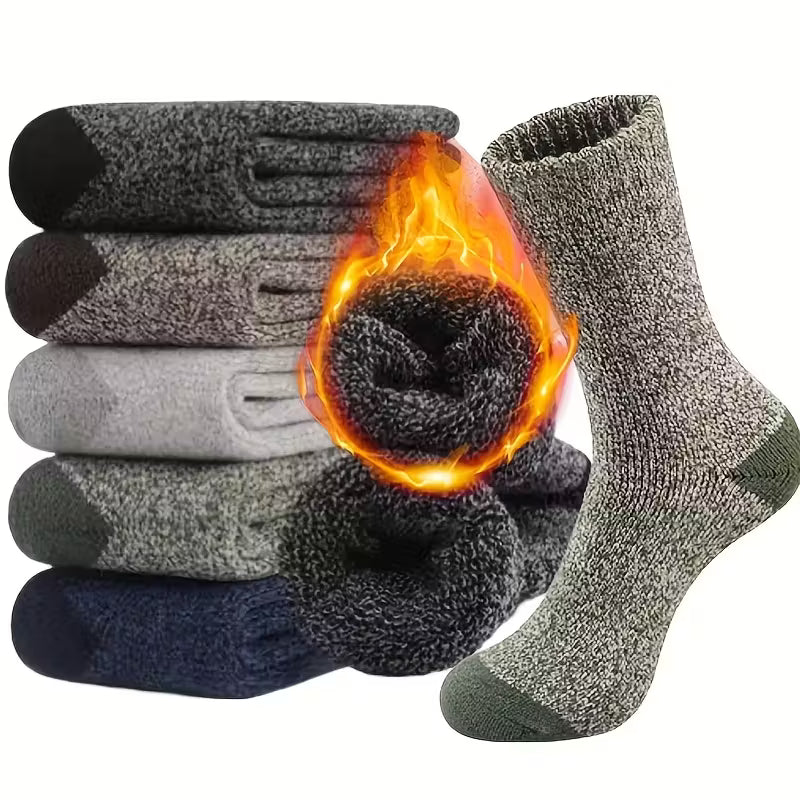 5 pairs of Men's thickened velvet warm,