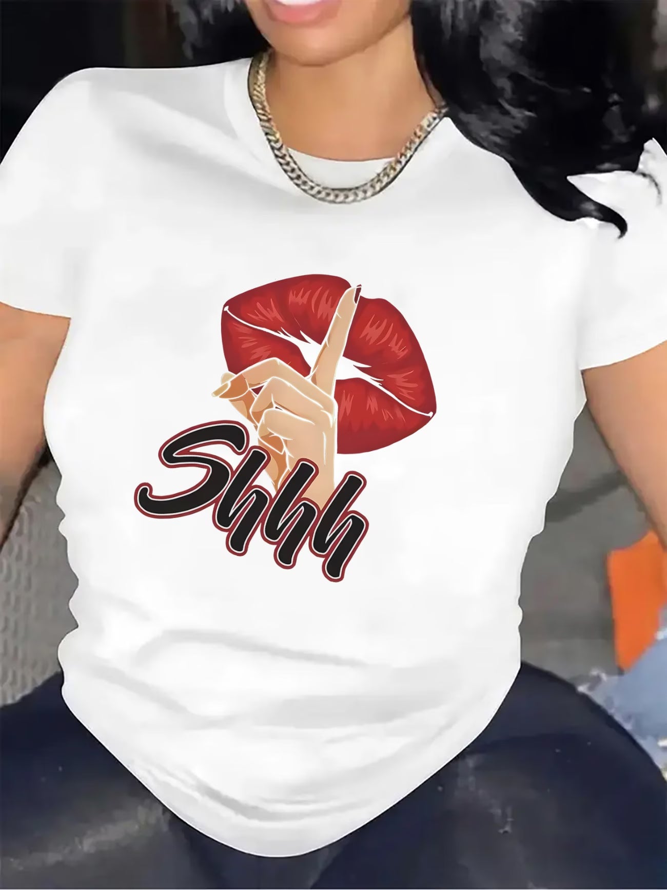 Women's Sexy Lips Graphic T-Shirt