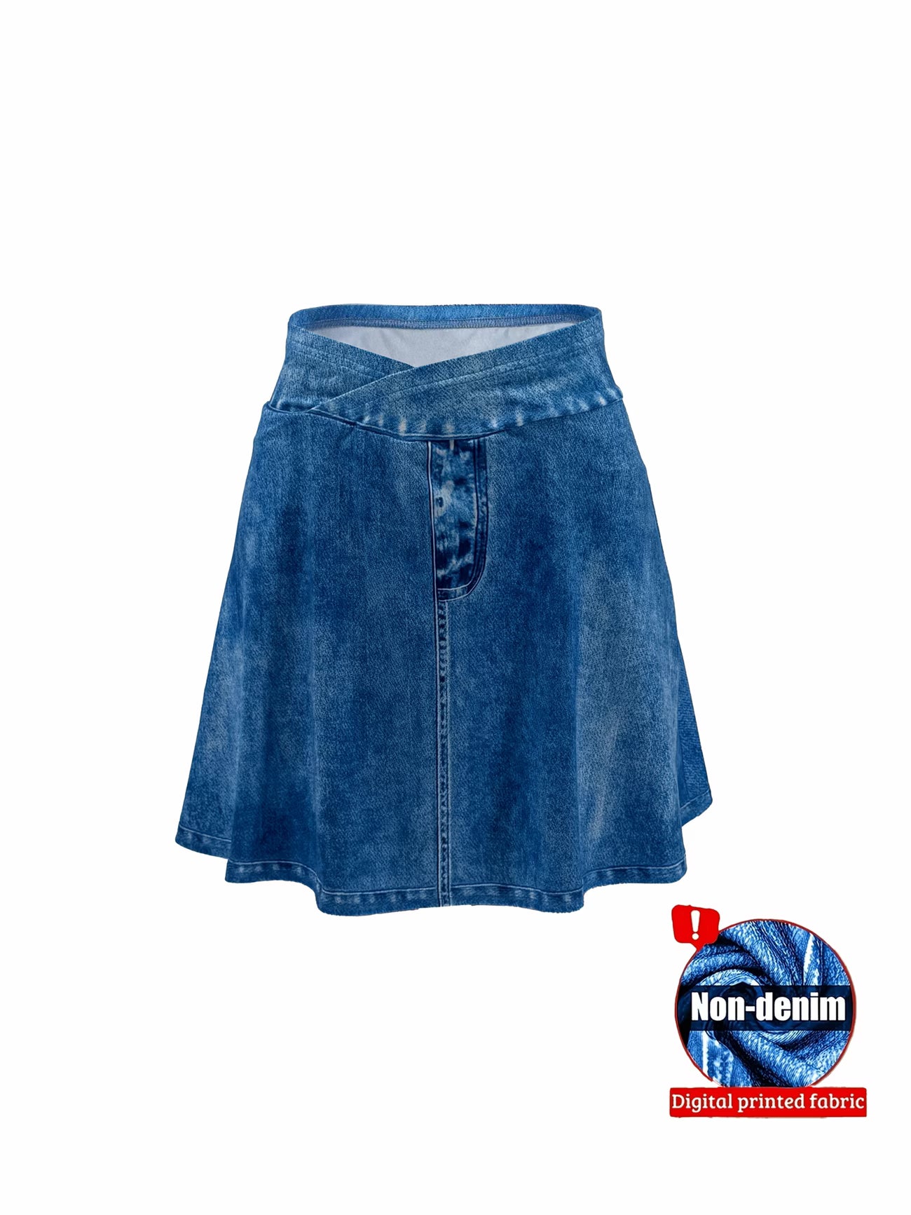 Casual Stretch A-Line Printed Skort