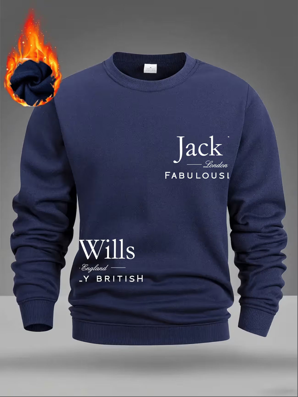 Men’s Lined Fleece Crewneck Sweatshirt