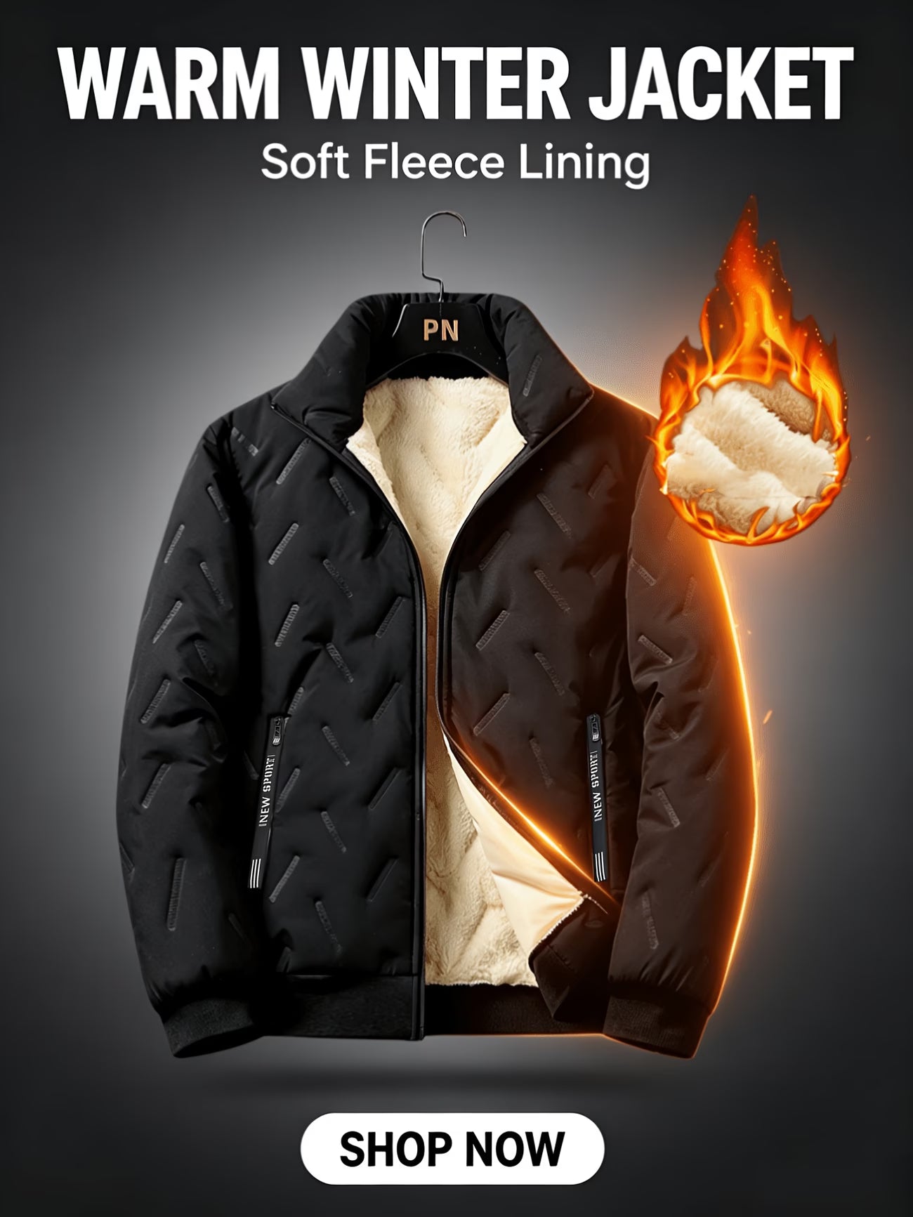 Men's Lined Outdoor Sports Jacket