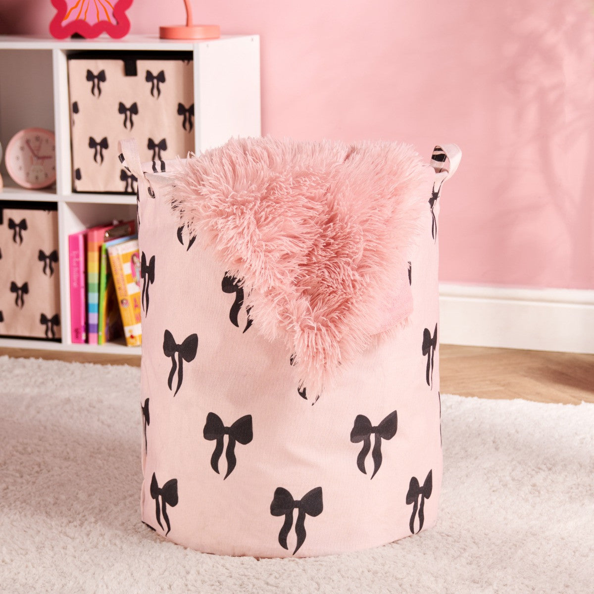Bow Print Storage Basket