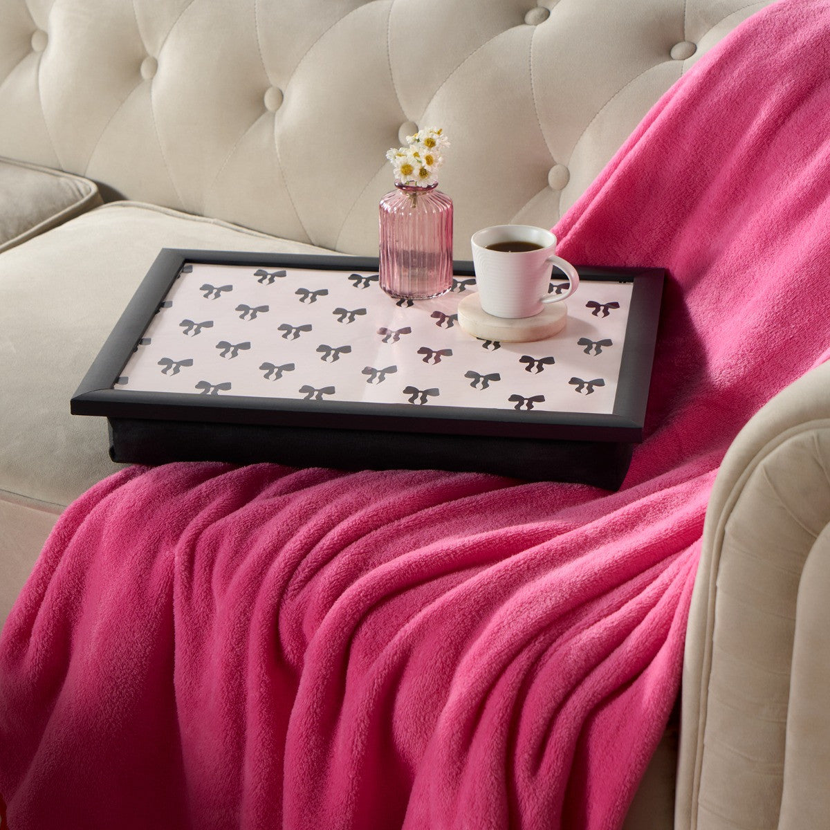 Bow Print Lap Tray