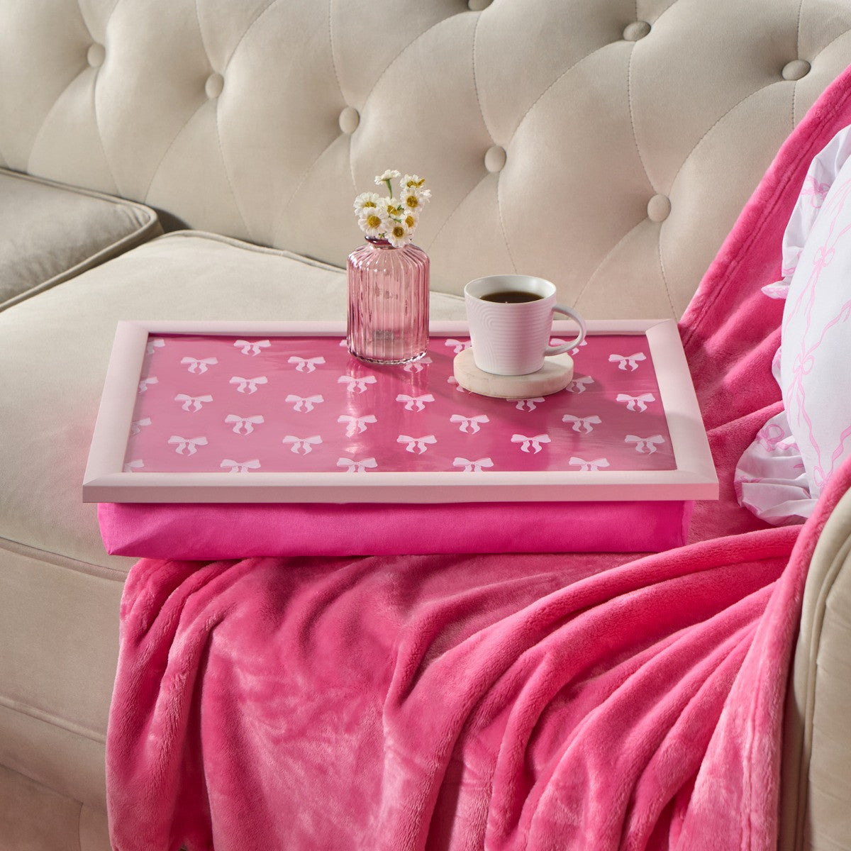 Bow Print Lap Tray