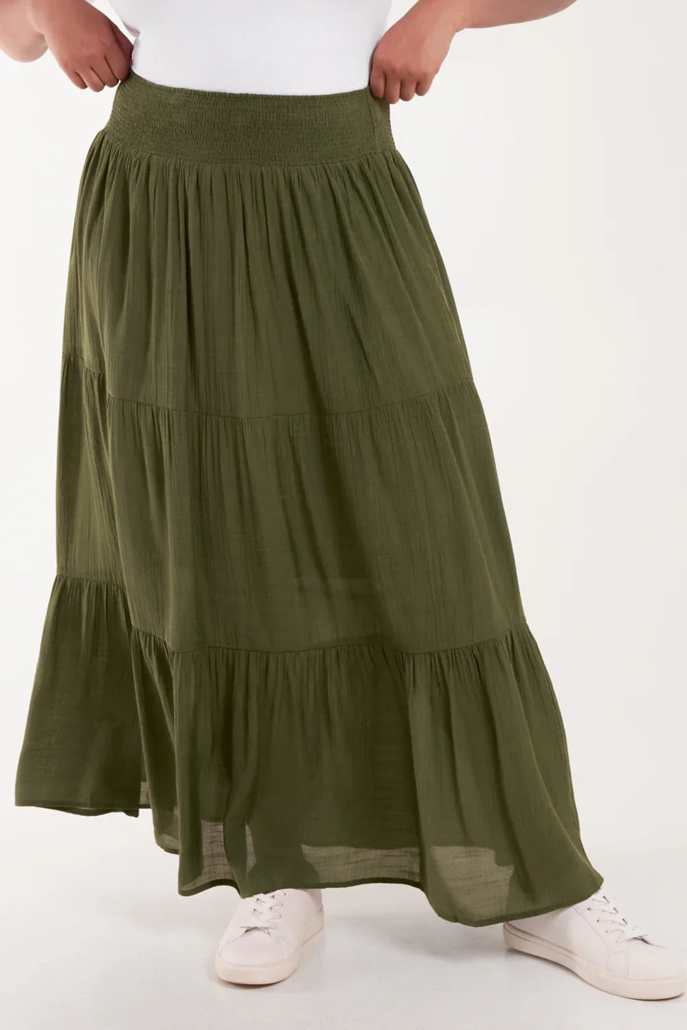 Curve Ladder Trim Maxi Skirt | Plus Size 18–20 & 22–24 | Summer Skirt