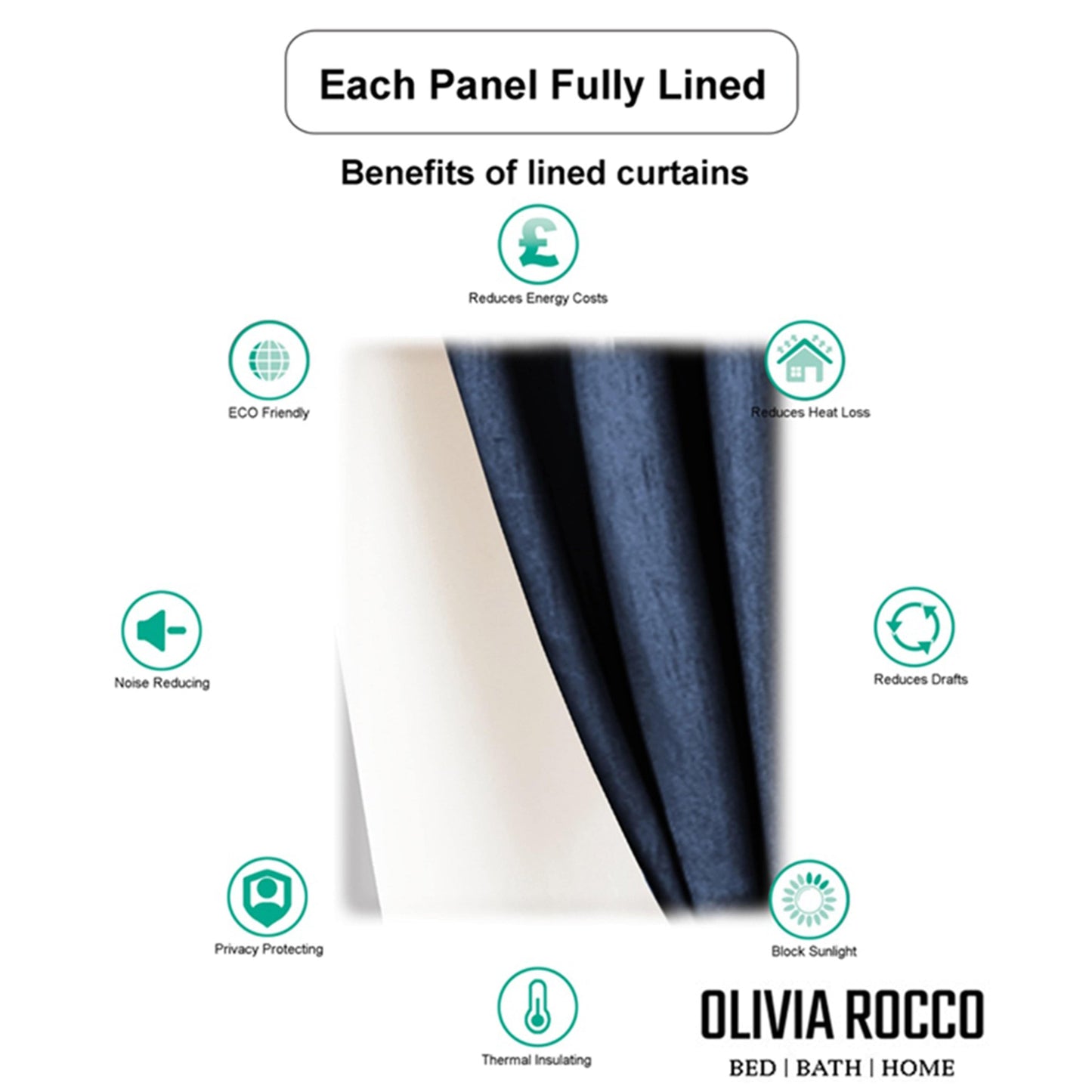 Luxe Geo Velvet Eyelet Curtains Teal Thermal Insulated Soundproof Light Blocking Drapes for Bedroom & Lounge