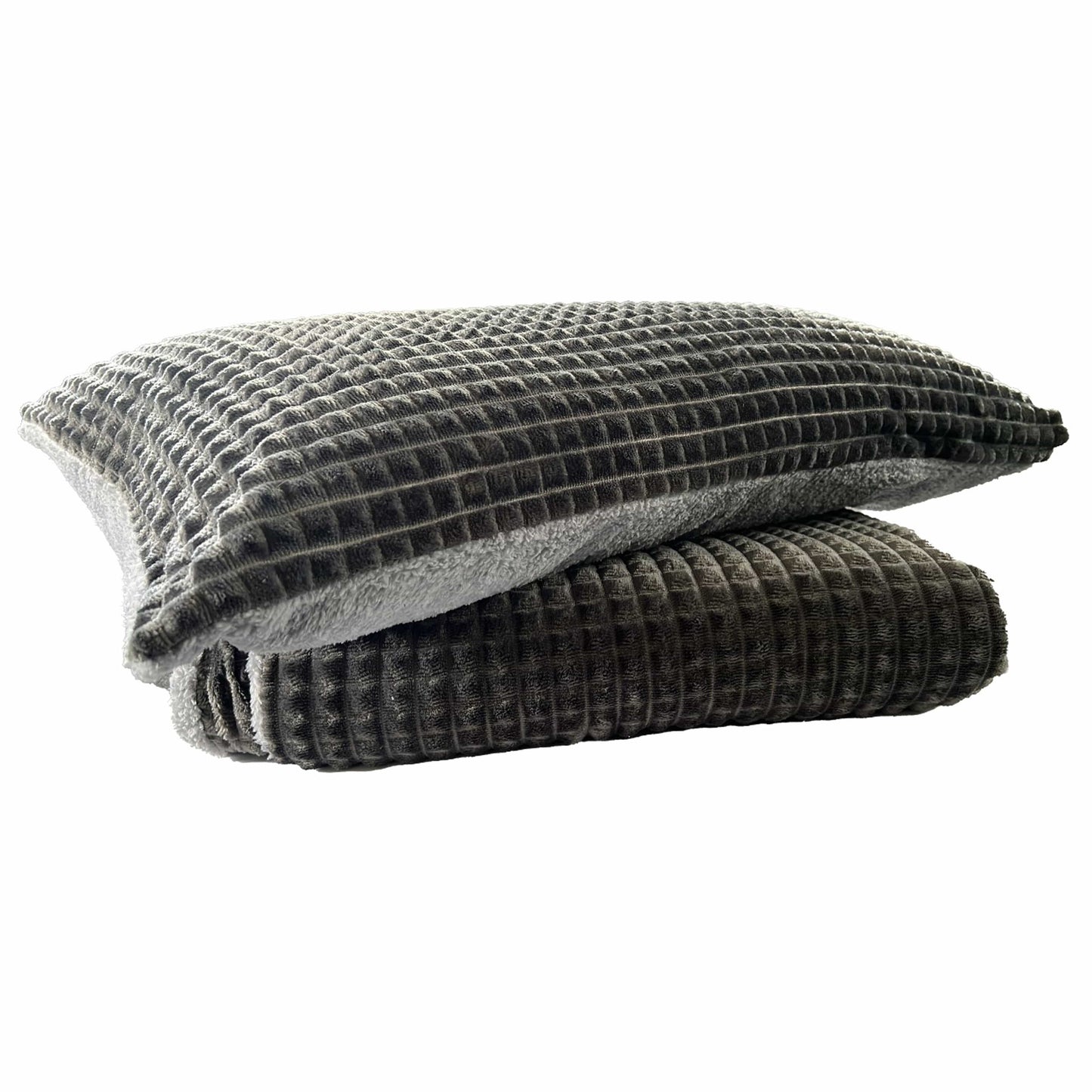 Maine Check Super Soft Fluffy Fleece Duvet Cover Set with Pillowcases Reversible Bedding for Winter Warmth
