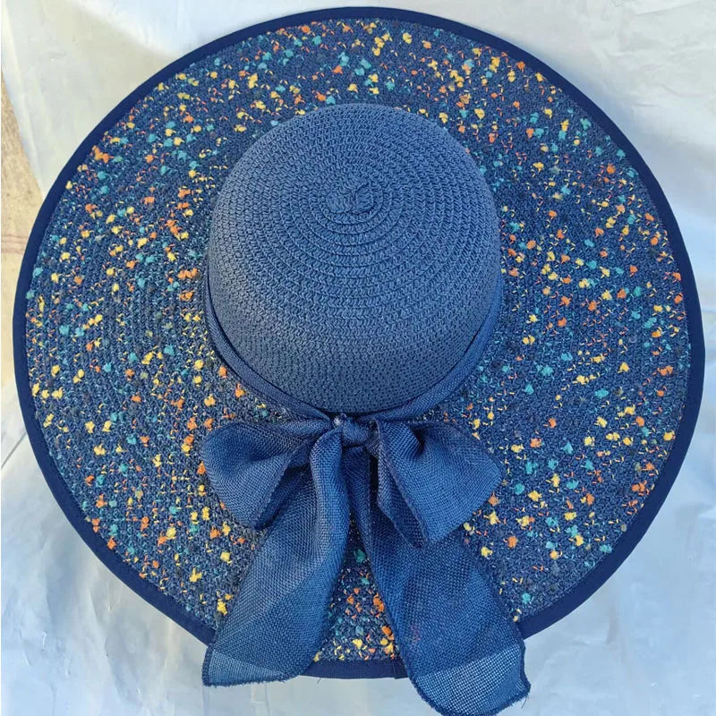 Women's Vacation Beach Solid Color Big Eaves Sun Hat