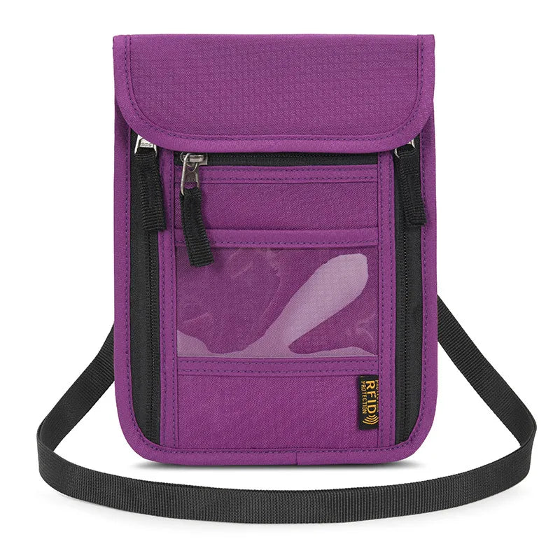 Unisex Basic Solid Color Nylon Waterproof Passport Holders