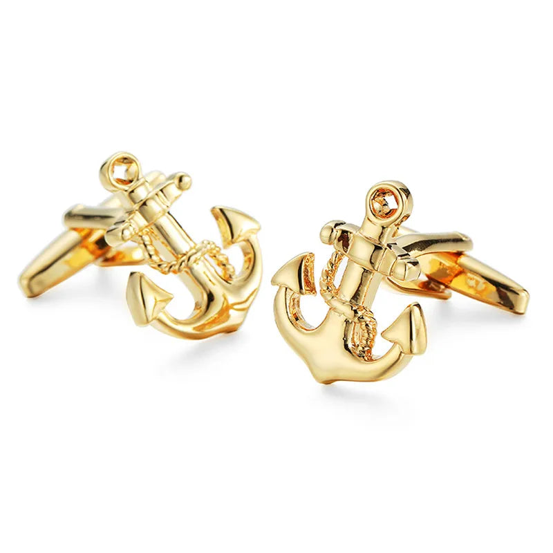 Elegant Formal Musical Instrument Geometric Copper Plating Unisex Cufflinks