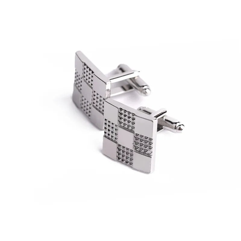 fashion geometry pattern six-pointed star leaves glasses music symbol bat bird wolf head titanium steel shirt cufflinks