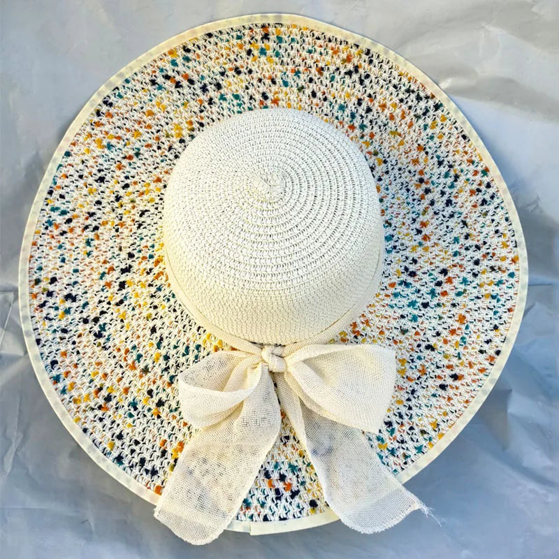 Women's Vacation Beach Solid Color Big Eaves Sun Hat