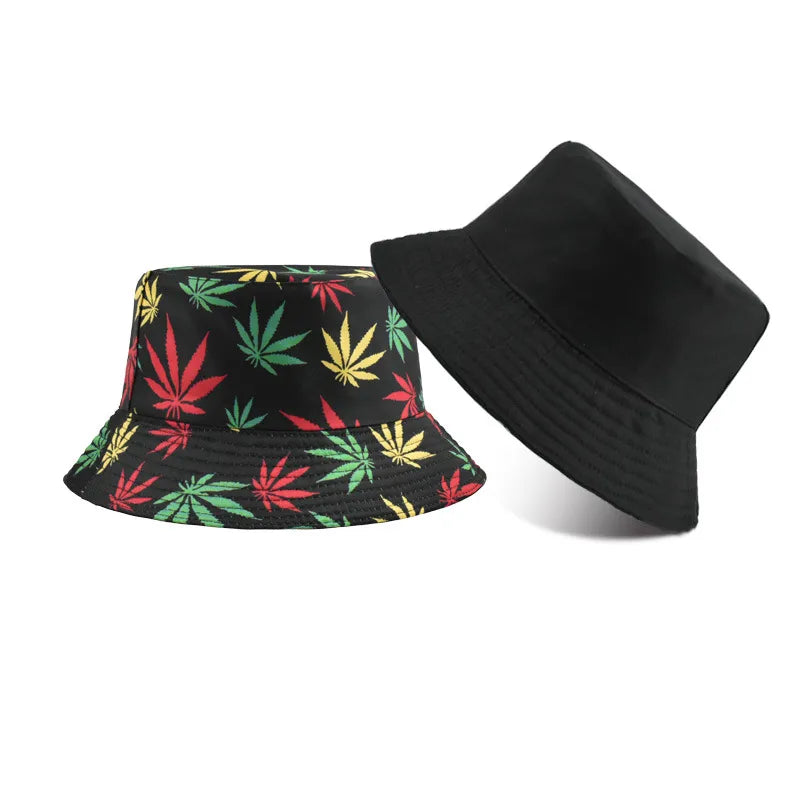 men's simple style solid color flat eaves bucket hat