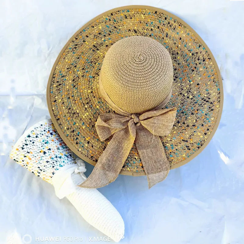 Women's Vacation Beach Solid Color Big Eaves Sun Hat