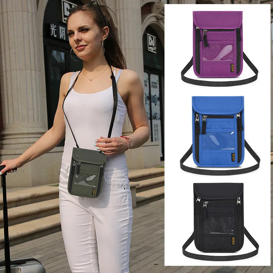 Unisex Basic Solid Color Nylon Waterproof Passport Holders
