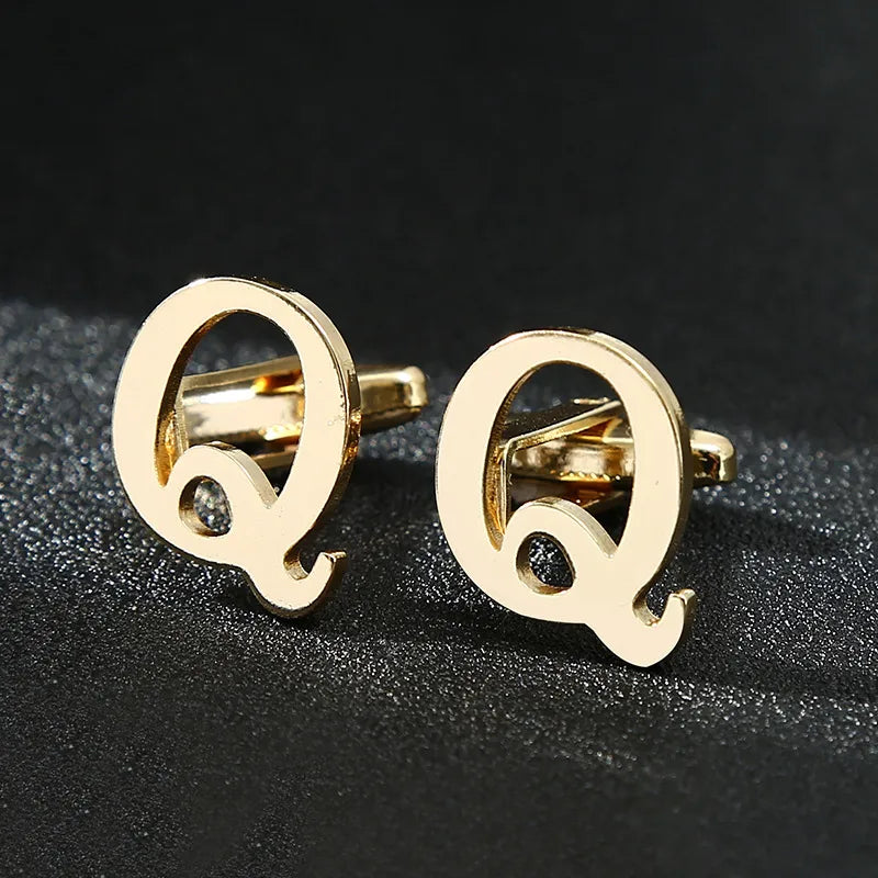 Vintage Style letter Iron Plating Unisex Cufflinks