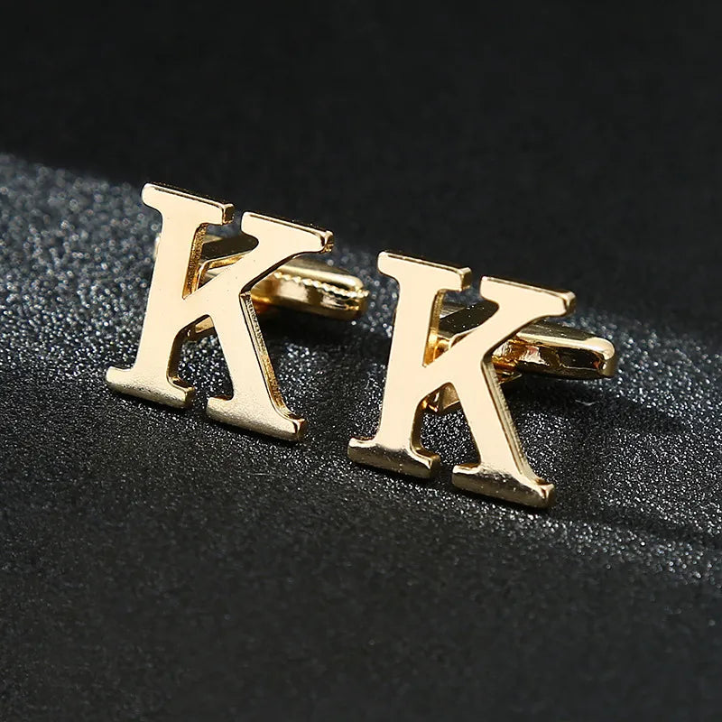 Vintage Style letter Iron Plating Unisex Cufflinks