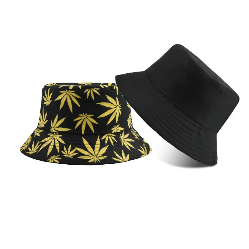 men's simple style solid color flat eaves bucket hat