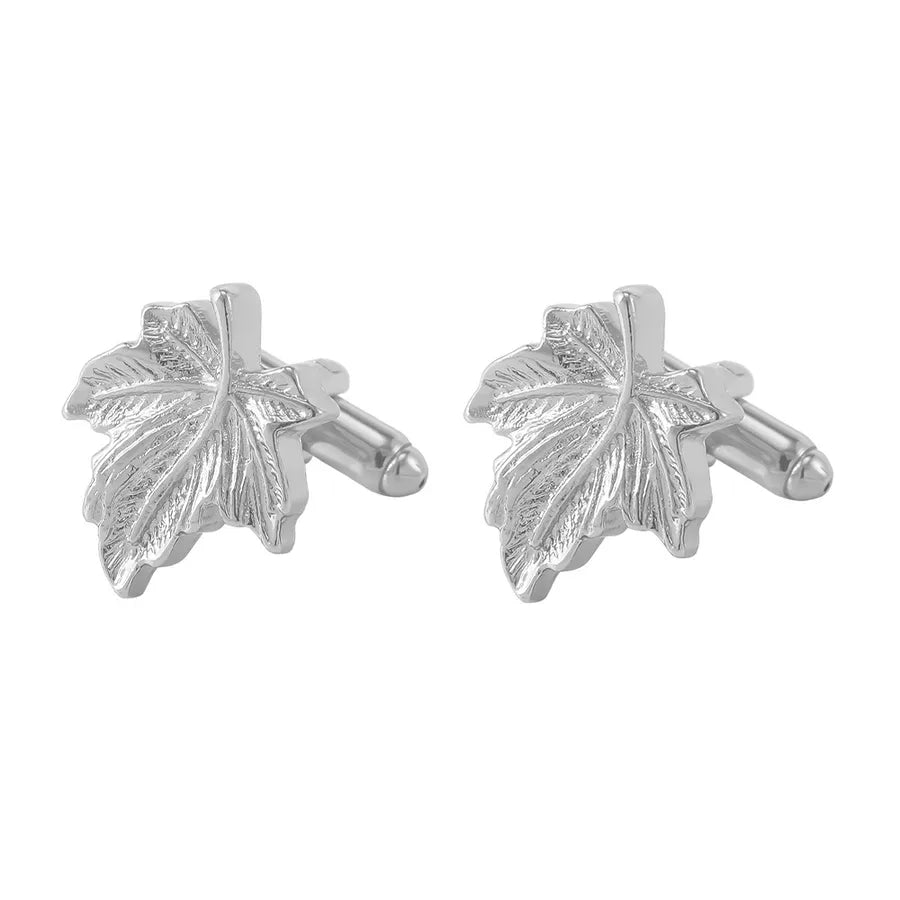 fashion geometry pattern six-pointed star leaves glasses music symbol bat bird wolf head titanium steel shirt cufflinks