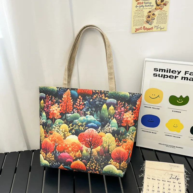 Design New Fashion Canvas Bag New Casual Shoulder Women's Bag All-match Handbag Large Capacity Beach Bag