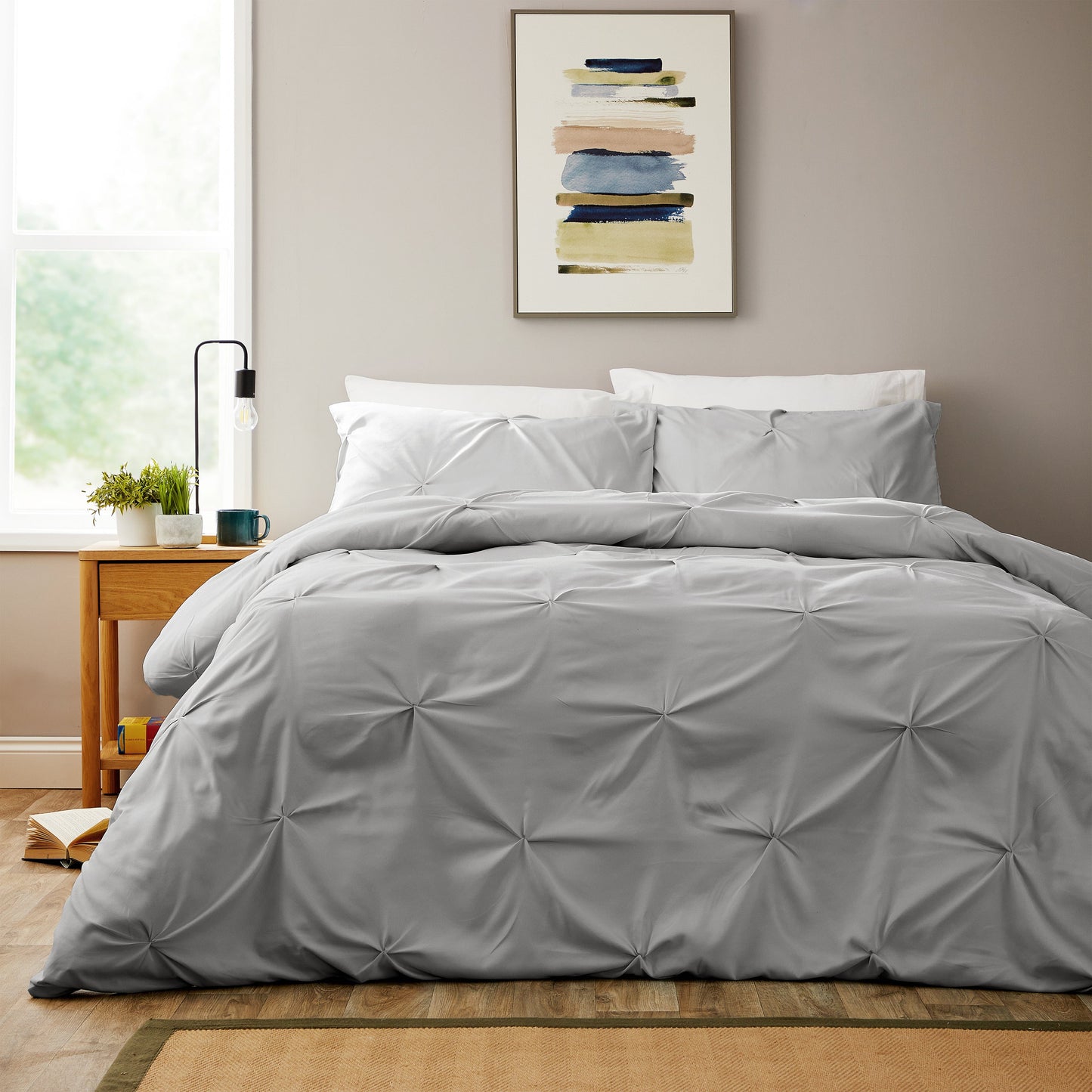 Textured Pintuck Ruffles Pleated Microfibre Duvet Cover Sets