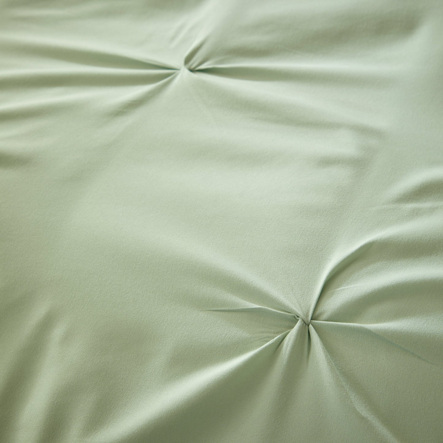 Pintuck Sage Green Microfibre Duvet Cover Set