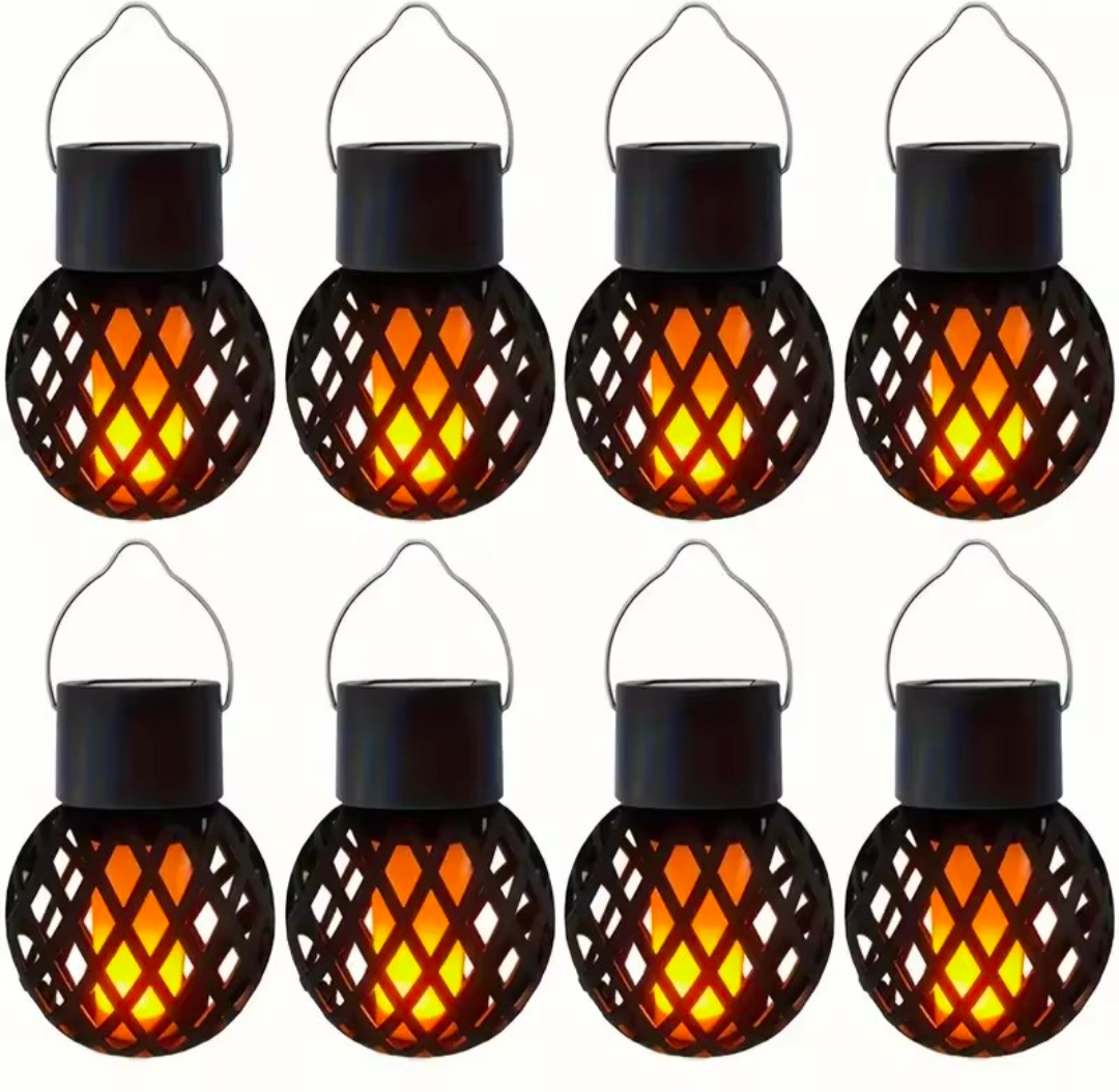 8pc Outdoor Solar Lantern Lights