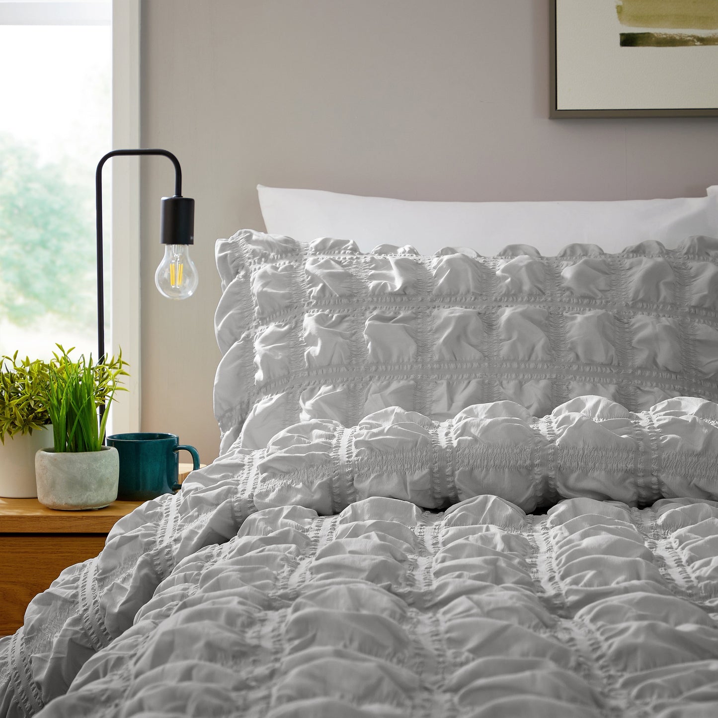 Soho Grey Microfibre Duvet Cover Set