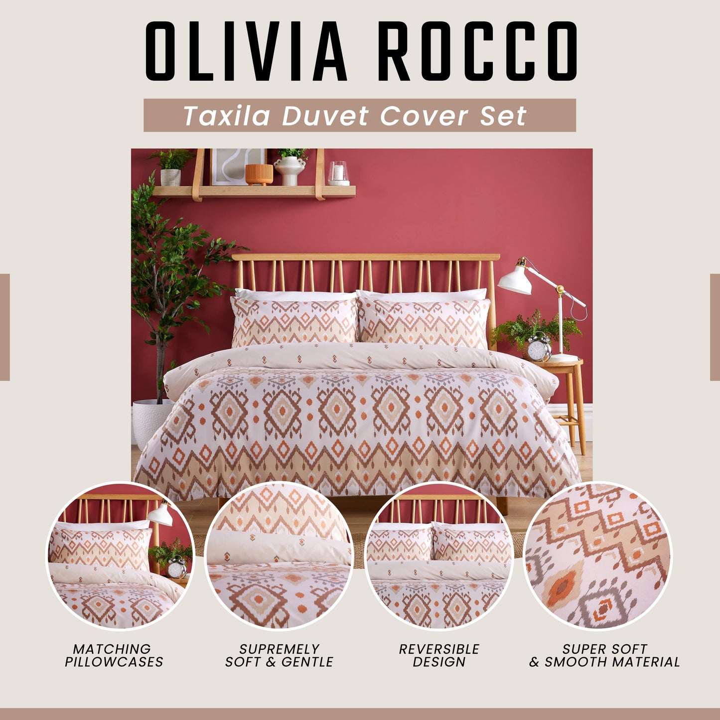 Taxila Duvet Cover Set Easy Care Quilt Covers