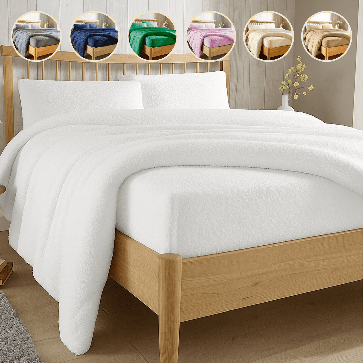 Teddy Fleece Extra Deep Fitted Sheet