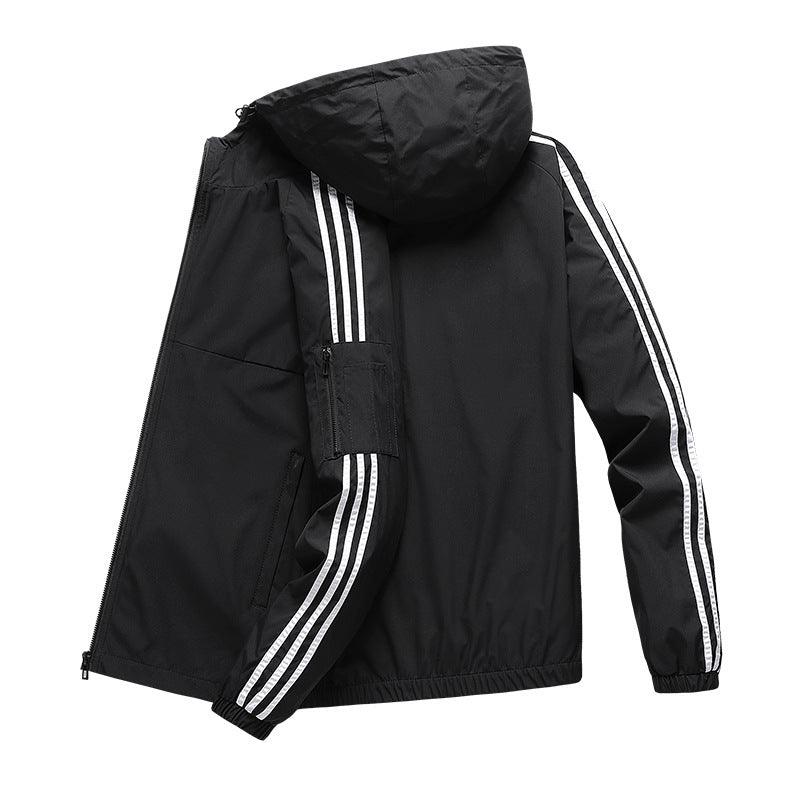 Trendy Casual Hooded Windbreaker Rainproof Sport Jacket