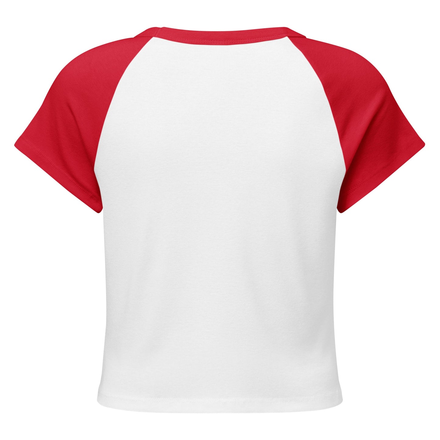 Women’s micro rib heart raglan baby tee